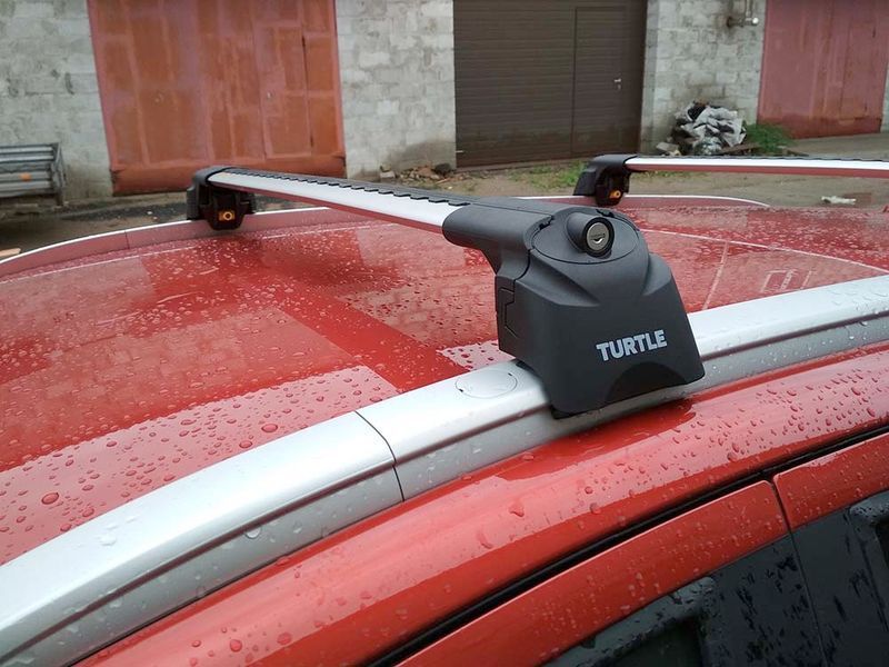 Багажник на интегрированные рейлинги Turtle AIR 2 Серые 97994 фото