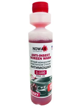 Омыватель летний NOWAX Anti Insekt Screen Wash Cherry 1:100 250 ml NX25225 58768 фото