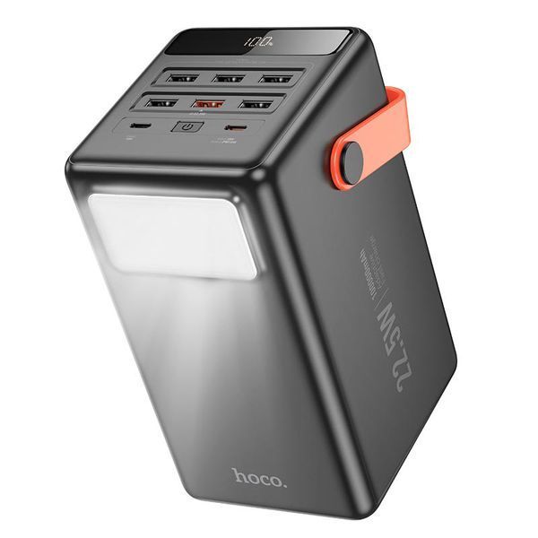 Повербанк Hoco Surpass fully compatible J142 100000mAh 6USB 2Type-C 22.5W 3A PD QC Black 122507 фото