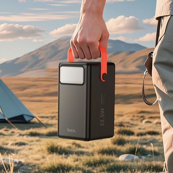 Повербанк Hoco Surpass fully compatible J142 100000mAh 6USB 2Type-C 22.5W 3A PD QC Black 122507 фото