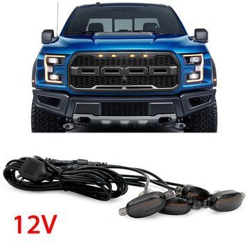 Підсвічування решітки радіатора Raptor style 12 LED 12V Yellow (4шт) 109265 фото
