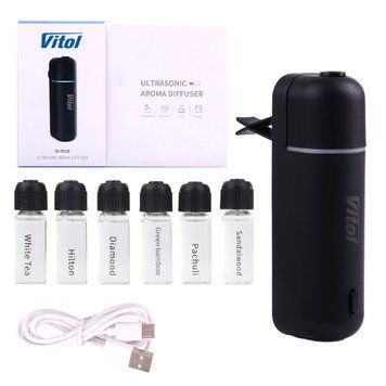Ультразвуковий автомобільний аромадіфузор Vitol,Black (US-01LUX) 110947 фото