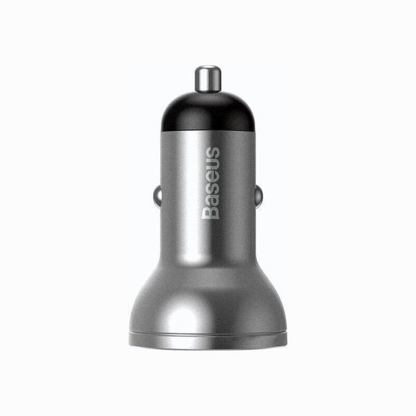 Зарядное устройства для телефонов Baseus Digital Display Dual USB 4.8A Car Charger 24W (CCBX-0S) Sil 89334 фото