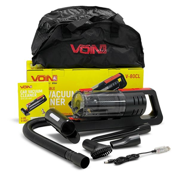 Пылесос автомобильный Voin V-80CL 100W АКБ-3х2000mAh 108774 фото