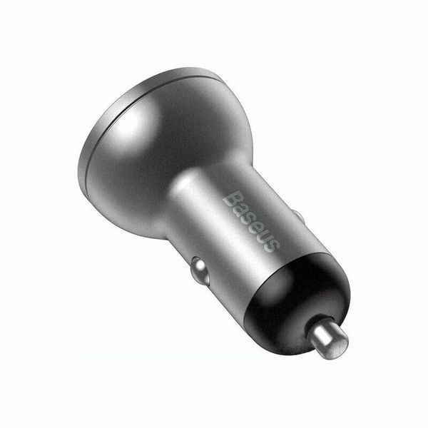Зарядное устройства для телефонов Baseus Digital Display Dual USB 4.8A Car Charger 24W (CCBX-0S) Sil 89334 фото