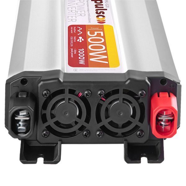 Преобразователь напряжения Pulso IMU-520 12V-220V 500W 1USB-5V DC 2.0A 1-Розетка (мод. синусоид) 123142 фото