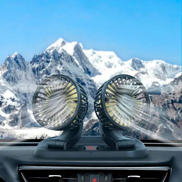 Вентилятор подвійний Lider Led Displey 4 F411 12-24V 107557 фото