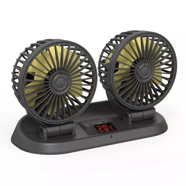 Вентилятор подвійний Lider Led Displey 4 F411 12-24V 107557 фото