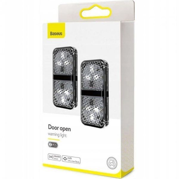 Индукционная LED подсветка дверей авто Baseus Door open warning light (CRFZD-01) Black 100274 фото