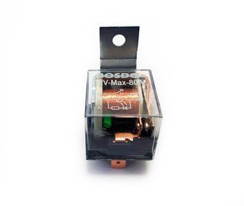 Реле 4-х контактное 80A BOSDQ светодиод + кронштейн 79687 фото