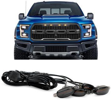 Подсветка решетки радиатора Raptor style 12 LED 24V Yellow (4шт) 109191 фото