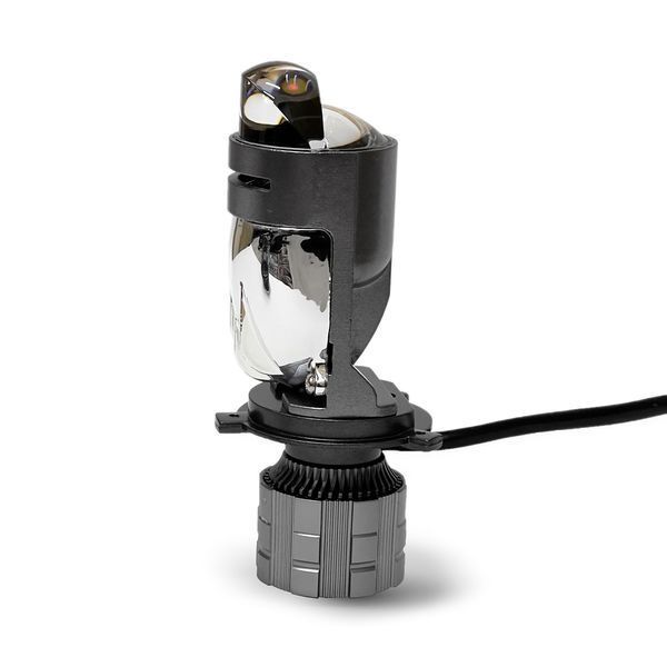 Автолампы светодиодные Mini линзы Bi-Led Н4 М01H 50W 5000K 10000Lm белый + желтый свет 12-24V 121895 фото