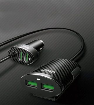Зарядное LDNIO Front and Back Seat C502 4-USB, 5,1A Black 95881 фото