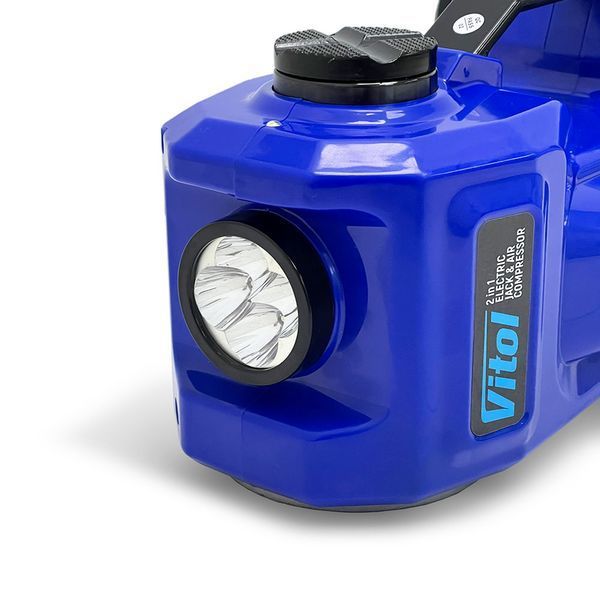 Домкрат электрогидравлический Vitol 2т (135-360мм) 180W 12V + компрессор 35л/мин 10Атм 15А HF01-A 107833 фото
