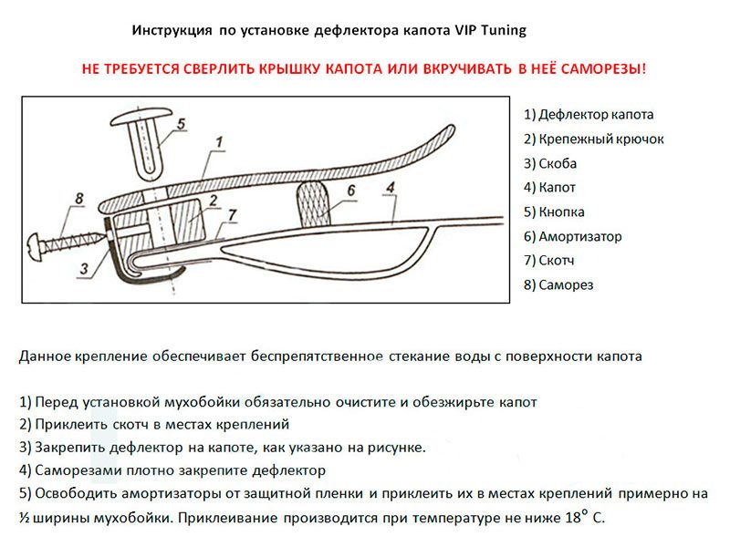 Дефлектор капота, мухобійка Ssang Yong Actyon 2011-2013 VIP Tuning 8597 фото