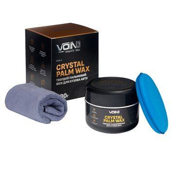 Твердий віск для кузова Voin Crystal Palm Wax VCW-1 (з аплікатором та мікрофіброю) 200г 123949 фото