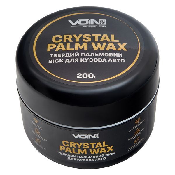Твердий віск для кузова Voin Crystal Palm Wax VCW-1 (з аплікатором та мікрофіброю) 200г 123949 фото