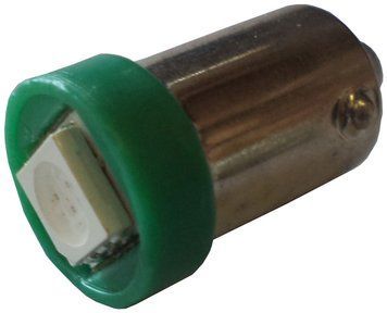 Світлодіодна автолампа Cristal BA9S 1 LED 5050SMD зелена 4365 фото