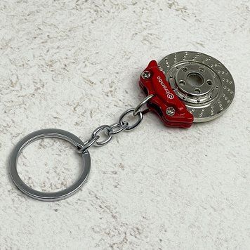 Автомобільний брелок Гальмівний диск + рухомий супорт BREMBO (метал) 124030 фото