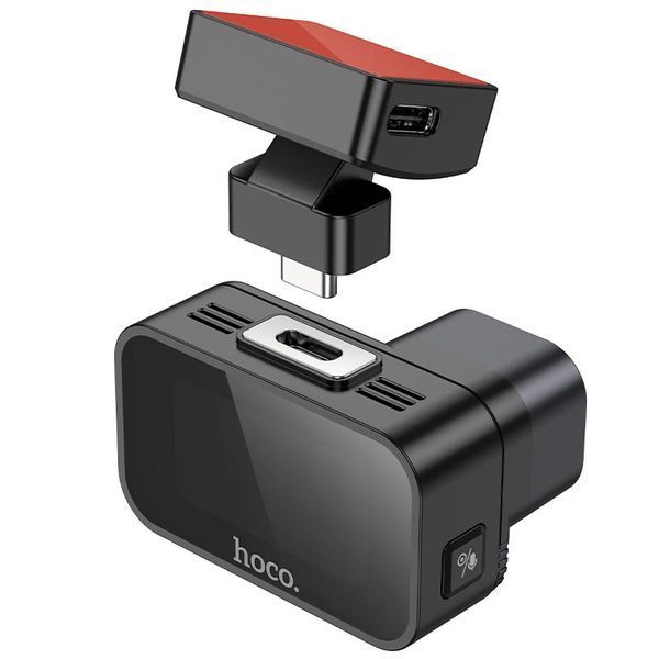 Відеореєстратор Hoco Mini Screen Dashcam DV10 1.47" IPS 1080P 30fps WiFi Black 123286 фото