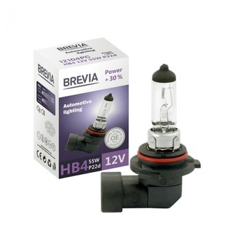 Автолампа Brevia HB4 12V 55W Power +30% (12104PC) 83349 фото