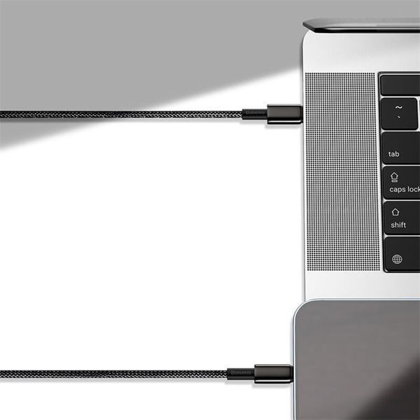 Кабель Baseus Type-C to Type-C Tungsten Gold Fast Charging 2M 100W 5A (CATWJ-A01) Black 123675 фото