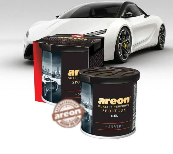 Ароматизатор Areon Sport Lux Gel 80g - Silver 95765 фото