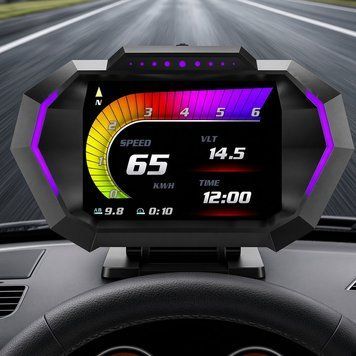 Автомобільний цифровий смарт-датчик P24 Display Speedometer HUD OBD2 + GPS 124539 фото
