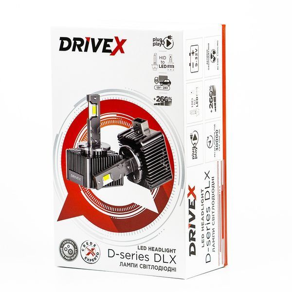 Світлодіодні автолампи DriveX D3 DLX Ultra 55W 6000K 12000Lm (2шт.) 121727 фото