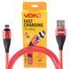 Кабель Voin 6101L RD USB - Lightning 3А 1м магнитный Red (быстрая зарядка, передача данных) (VL-6101L RD) 108628 фото 1
