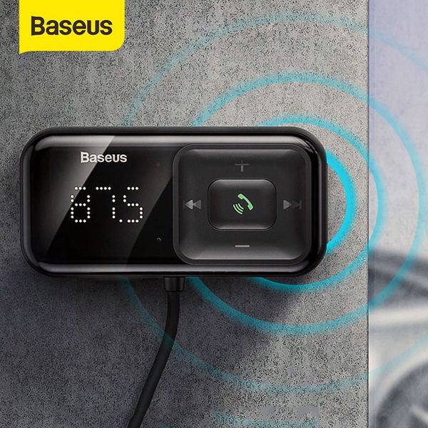 АЗУ с FM-трансмиттером Baseus Wireless MP3 Car Charger T typed S-16 2USB 3.1A (CCTM-E01) Black 93196 фото