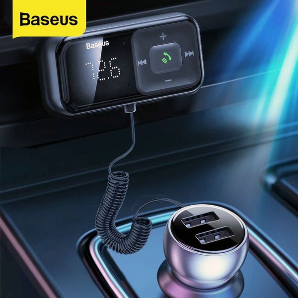 АЗУ с FM-трансмиттером Baseus Wireless MP3 Car Charger T typed S-16 2USB 3.1A (CCTM-E01) Black 93196 фото