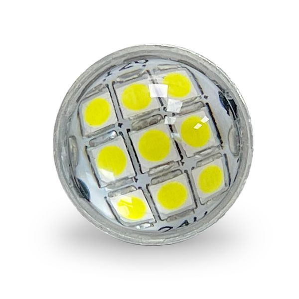 Світлодіодна автолампа P21W BA15S 10W 9 SMD Лінза 12-24V 109078 фото