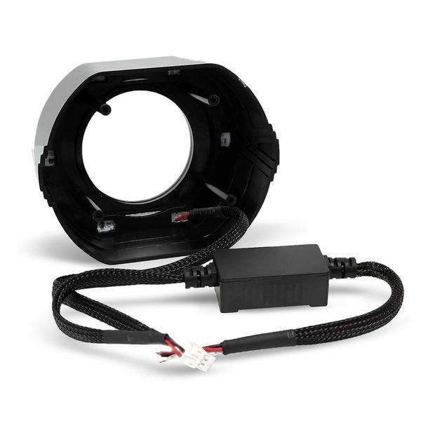 Маска Guarand под линзы 5D Angel Eyes 2,5 дюйма LED L-тип Black Style Белый 123274 фото
