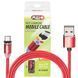 Кабель Pulso 2302M LED Blue USB - MicroUSB 2,4A 2м магнитный Red (MC-2302M RD) 106593 фото 1
