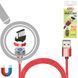 Кабель Pulso 2302M LED Blue USB - MicroUSB 2,4A 2м магнитный Red (MC-2302M RD) 106593 фото 2