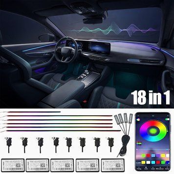 Підсвічування салону Ambient Light Magic EA LightX 18 в 1 12V Remote APP 123951 фото