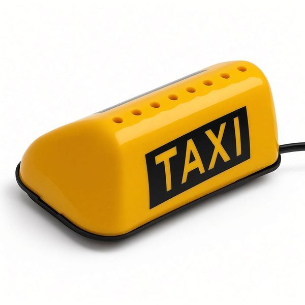 Шашка TAXI Mini Т-008 з підсвічуванням (10х6см) від прикурювача Жовта 124281 фото