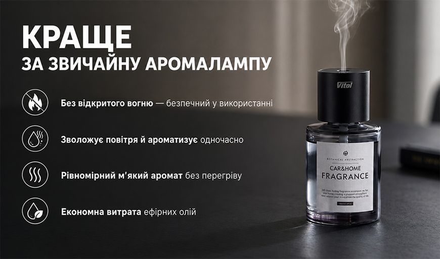 Ультразвуковий аромадіфузор Vitol Car & Home SL83 160ml 124073 фото