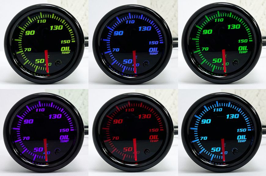 Температура олії Ket Gauge 5203 RGB Black 52 мм 109679 фото