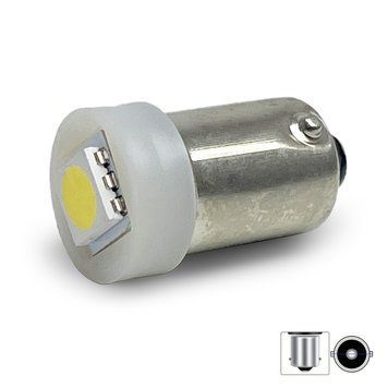 Світлодіодна автолампа Cristal BA9S 1 LED 5050SMD 12V Біла 1023 фото