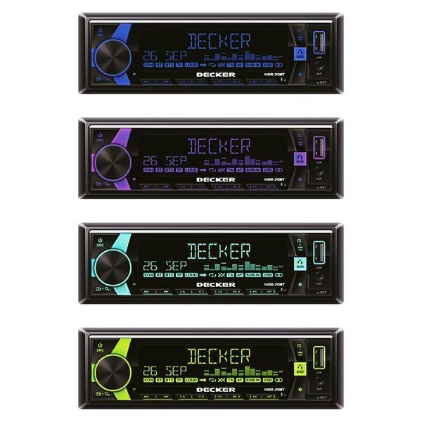 Автомагнитола Decker MDR-210 DSP BT Multicolor 123620 фото