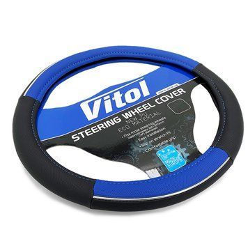 Чохол на кермо Vitol 17003 BL L шкірозамінник (35-37 см) 120422 фото