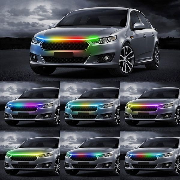 Підсвітка капота з біжучим поворотом RGB Remote + APP 150см 12-24V 124391 фото