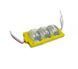 Модуль светодиодный 3 LED (линзы монетки) желтый 101338 фото 2