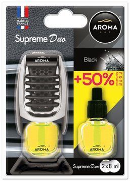 Ароматизатор Aroma Car Supereme Duo Slim 2x7мл - Black 58438 фото