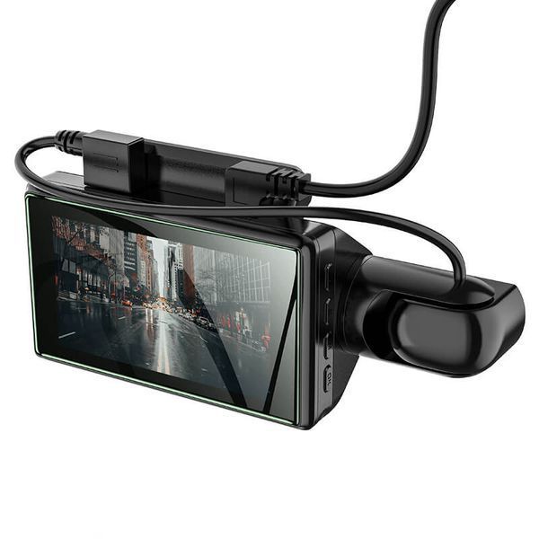 Відеореєстратор Hoco Dual Cameras Driving Recorder Di07 3" HD 2 Camera Black 122599 фото