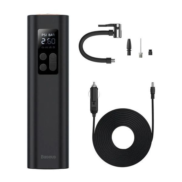 Портативный компрессор для автомобиля Baseus Super Mini Inflator Pump 150PSI (CRCQ000001) Black 106433 фото