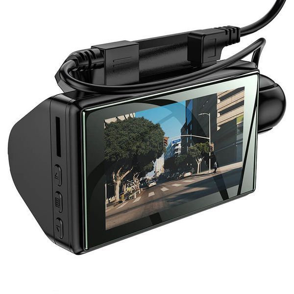 Відеореєстратор Hoco Dual Cameras Driving Recorder Di07 3" HD 2 Camera Black 122599 фото