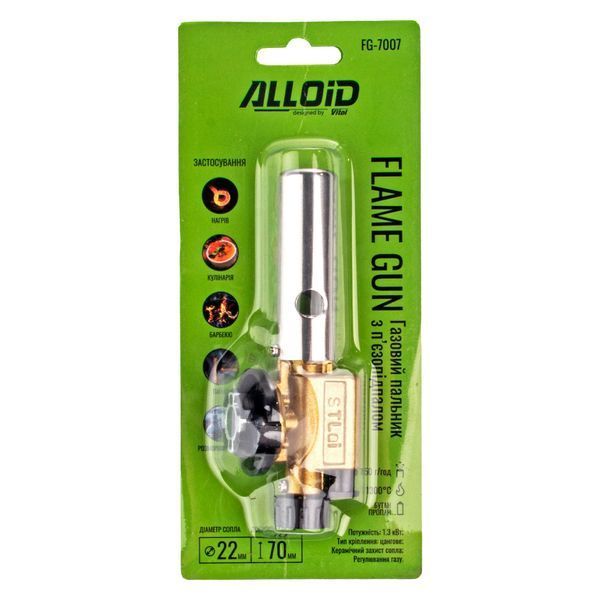Горелка газовая Alloid FG-7007 керамическое сопло 22мм 111415 фото